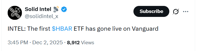 $HBAR đã tăng vọt hơn 10%, vượt qua $0,145 khi str...